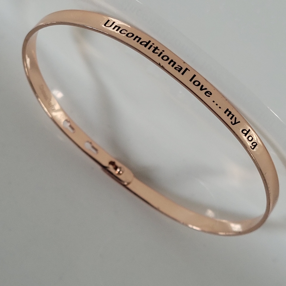 Chelsea Taylor Memory Bracelet Rose Goldplated Unconditional love...my dog